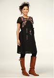 Women's Lauren Kiyomi Puff Sleeve Flower Embroidered Dress (Maternity)