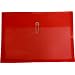 Filexec Poly envelope, Legal size, Side load, Button string closure ,Red (Pack of 6) (50067-15102)