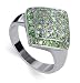 Cute Peridot Gemstone Band .925 Sterling Silver Ring