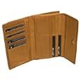 Saddler Genuine Leather Ladies Long Zip Top Purse With Half Flap Tab Fastener & Coin Section'