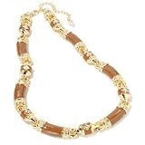 17.5 Enamel & Clear Crystal Gold-Tone Necklace w/ 3 Extender