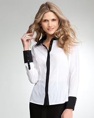 Elise Colorblock Silk Blouse - PETITES