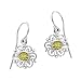 Sterling Silver August Birthstone Round Celtic w/ Genuine Peridot Center Drop Earrings