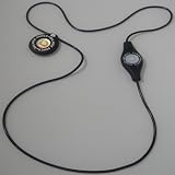Power Silicon Balance Necklace Pendant Black with White Lettering