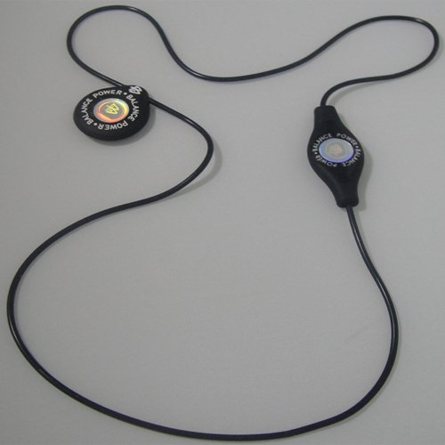 Power Silicon Balance Necklace Pendant Black with White Lettering