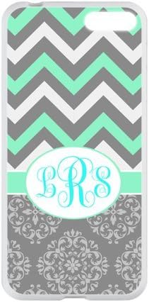 Custom MInt White Chevron Vintage European Pattern Monogram Turquoise Plastic Case For Amazon Fire Phone Black or White For Choice