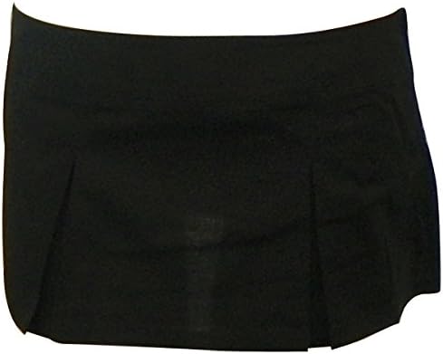 Folter TEACHERS PET Pleated Plaid MICRO MINI SKIRT- In Choice of Colors (X-Large, Black)