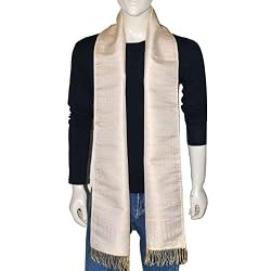 Mens Silk Scarf Gift for Him Handmade In India 10x78 inches