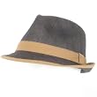 100% Linen Summer Light Fedora Trilby Hat Brown Tan M/L