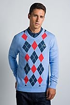 Argyle V-Neck Supima Cotton Sweater