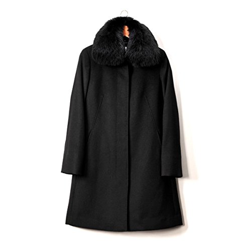 [サガ] SAGA カシミヤコート レディース フォックスファー 襟付き カシミヤ100% 内モンゴル産