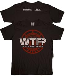 Battlestar Galactica WTF? What the Frack? Black T-shirt Tee