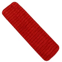 Wilen C124018, Super Pro II Microfiber Cut End Flat Mop with Scrub Refill, 18" Length x 5" Width, Red (Case of 12)