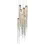 Nova Lighting 6343 Bead 7-Light Pendant, Brushed Nickel with Bead Chain Shade