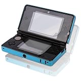 Light Blue Aluminium XYLO-SHELL Case / Hard Hybrid Back Cover with a Screen Protector for the Nintendo 3DS Games Console