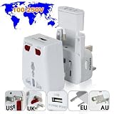 Voltage Converter World Travel Adapter with USB Charging Port + Surge Protection Gadgets