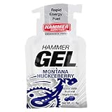Hammer Gel, Flavor Montana Huckleberry, 12 Count Single Packets, Rapid Energy Fuel