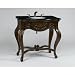 Carved Vanity with Sink and Black Granite Top