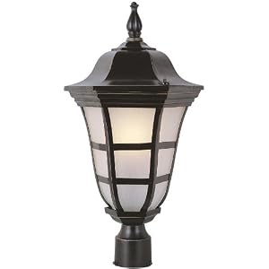 Cape Cod 1 - light Post - top Lantern, LARGE, WEATHERED BRNZE by 