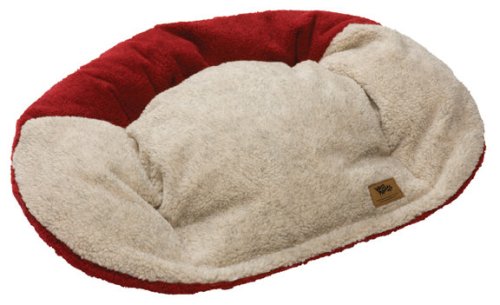 Tuckered Out Dog Bed - Oatmeal/Cardinal (Large)