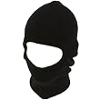 2 in 1 Knit Ski Beanie Skull & Face Mask Hat 2ply Black