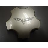 05 06 07 Chevy Chevrolet Corvette Wheel Emblem Center Cap Champagne OEM 9594652 by GM