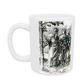 God shows Adam and Eve the Tree of Life in the Garden of Eden, 1529 (engraving) (b/w photo) by German School - Mug - Standard Size