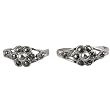 Sterling Silver Marcasite Gemstone Toe Ring India Jewelry