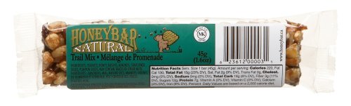 HoneyBar, All Natural, Trail Mix, 1.6-Ounce Bars (Pack of 12) by HoneyBar