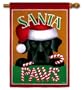 Evergreen Santa Paws Dog House Flag 29" X 43"