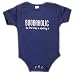 Boobaholic, the first step is admitting it - Silly Baby Onesie, Navy Blue