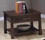 IMAGE OF End Table with Storage Drawer in Oriental Oak Finish