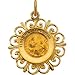 14K Yellow Gold First Communion Medal