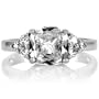 Millie's Rose Cut Engagement Ring - Faux Diamond CZ