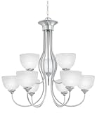 Thomas Lighting Sl8016-78 Tahoe Nine-Light Chandelier - Brushed Nickel