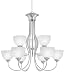 Thomas Lighting Sl8016-78 Tahoe Nine-Light Chandelier, Brushed Nickel