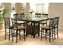 Counter Height Dining Table and Chairs with Lazy Susan