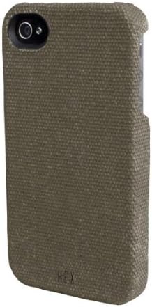 August Accessories HX1138-KHWC Hex Code Core Canvas Case for iPhone 4/4s - Carrying Case - Retail Packaging - Black