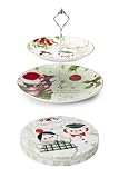 Happy Christmas Two-Tiered Tray