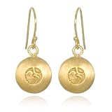 Satya Jewelry Deeply Carved Om 24k Yellow Gold