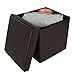 Dualplex Foldable Tufted Storage Ottoman Cube 15 X 15