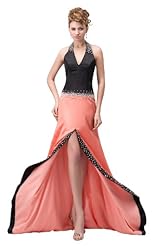 Chiffon Halter Beaded  Dress