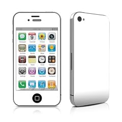 iPhone 4 / 4S Skin Cover Geh�use Design Schutzfolie, Sticker + Bumper Skin Set und Wallpaper - Solid State White Weiss