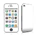 iPhone 4 / 4S Skin Cover Geh�use Design Schutzfolie, Sticker + Bumper Skin Set und Wallpaper - Solid State White Weiss