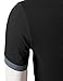 Doublju Mens chest mock pocket point short sleeve Slim Fit polo shirts