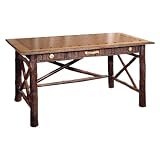 Old Hickory Big Ranch Foreman's Desk w/ Faux Leather Top and Tacks