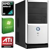 shinobee ULTRA-Silent PC #3872 AMD Athlon2 Dual-Core X2 250 2x3 Ghz, 4096MB DDR3, 250 GB HDD, ATI Radeon 3200 512MB, DVD-Brenner, Sound, LAN. Cardreader, Windows 7 Home Premium 64-Bit SP1, Office 2010 Starter