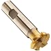 Niagara Cutter CVS130 Convex Radius Shank Type Cutter, High Speed Steel, TiN Coated, Weldon Shank, 1-1/4" Cutter Diameter, 6 Flutes, 1/8" Radius