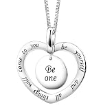 Sterling Silver Be One, Be Yourself And All Things Will Come To You Open Heart Pendant, 18 41y1BBoc5GL. SL160 Sterling Silver Be One, Be Yourself And All Things Will Come To You Open Heart Pendant, 18
