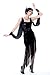 Paper Magic Womens French Kiss Glamour Flapper Costume, Black, Small